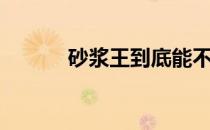 砂浆王到底能不能用（砂浆王）