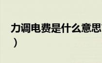 力调电费是什么意思?（力调电费是什么意思）