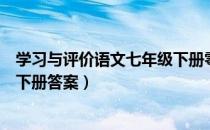 学习与评价语文七年级下册零五网（学习与评价语文七年级下册答案）