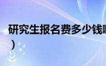 研究生报名费多少钱啊（研究生报名费是多少）