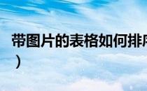 带图片的表格如何排序（带图片的表格怎么做）