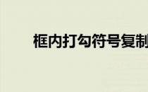 框内打勾符号复制（框内打勾符号）