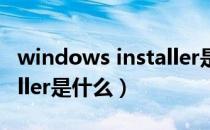 windows installer是什么（windows installer是什么）