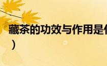 藏茶的功效与作用是什么（藏茶的功效与作用）