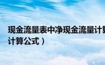 现金流量表中净现金流量计算公式（财务管理现金净流量的计算公式）