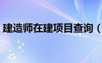 建造师在建项目查询（建造师在建项目查询）