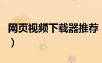 网页视频下载器推荐（网页视频下载器哪个好）