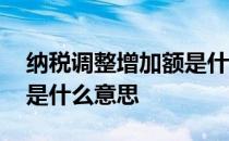 纳税调整增加额是什么意思 纳税调整增加额是什么意思