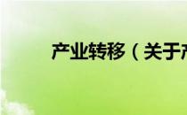 产业转移（关于产业转移的介绍）
