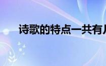诗歌的特点一共有几点（诗歌的特点）