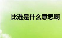 比选是什么意思啊（比选是什么意思）