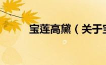 宝莲高黛（关于宝莲高黛的介绍）