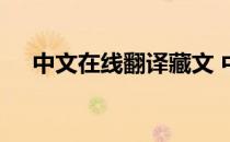 中文在线翻译藏文 中文在线翻译成英文