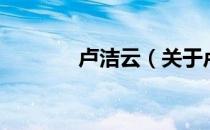 卢洁云（关于卢洁云的介绍）