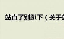 站直了别趴下（关于站直了别趴下的介绍）