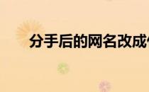 分手后的网名改成什么 分手后的网名