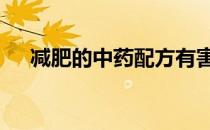 减肥的中药配方有害吗 减肥的中药配方