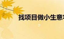 找项目做小生意农村 找项目代理