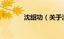 沈绍功（关于沈绍功的介绍）