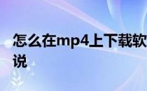 怎么在mp4上下载软件 怎么在mp4上下载小说