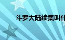 斗罗大陆续集叫什么 斗罗大陆续集