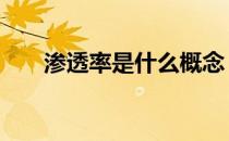 渗透率是什么概念 渗透率是什么意思