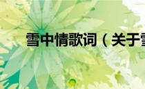雪中情歌词（关于雪中情歌词的介绍）