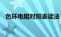 色环电阻对照表读法 色环电阻对照表口诀