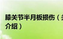 膝关节半月板损伤（关于膝关节半月板损伤的介绍）
