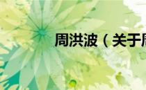 周洪波（关于周洪波的介绍）