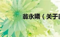 翁永曦（关于翁永曦的介绍）