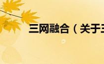 三网融合（关于三网融合的介绍）