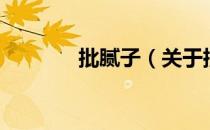 批腻子（关于批腻子的介绍）