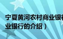 宁夏黄河农村商业银行（关于宁夏黄河农村商业银行的介绍）