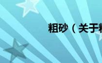 粗砂（关于粗砂的介绍）