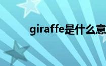 giraffe是什么意思 gi是什么意思