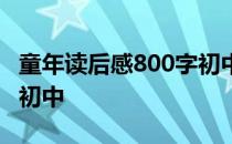 童年读后感800字初中作文 童年读后感800字初中