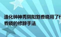 造化钟神秀阴阳割昏晓用了什么修辞手法 造化钟神秀阴阳割昏晓的修辞手法