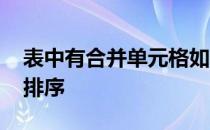 表中有合并单元格如何排序 合并单元格如何排序