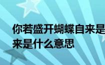 你若盛开蝴蝶自来是啥意思 你若盛开蝴蝶自来是什么意思