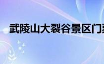 武陵山大裂谷景区门票 武陵山大裂谷景区