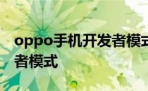 oppo手机开发者模式怎么开 oppo手机开发者模式