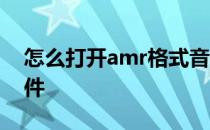 怎么打开amr格式音频 如何打开amr音频文件