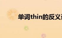单词thin的反义词 thin的反义词