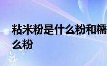 粘米粉是什么粉和糯米粉的区别 粘米粉是什么粉