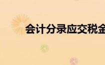 会计分录应交税金 交税的会计分录