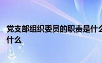 党支部组织委员的职责是什么意思 党支部组织委员的职责是什么