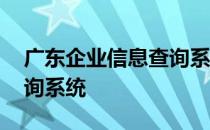 广东企业信息查询系统网址 广东企业信息查询系统