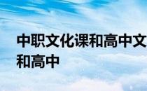 中职文化课和高中文化课的教资 中职文化课和高中