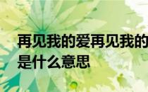 再见我的爱再见我的过去说拜拜,看到亮点了是什么意思